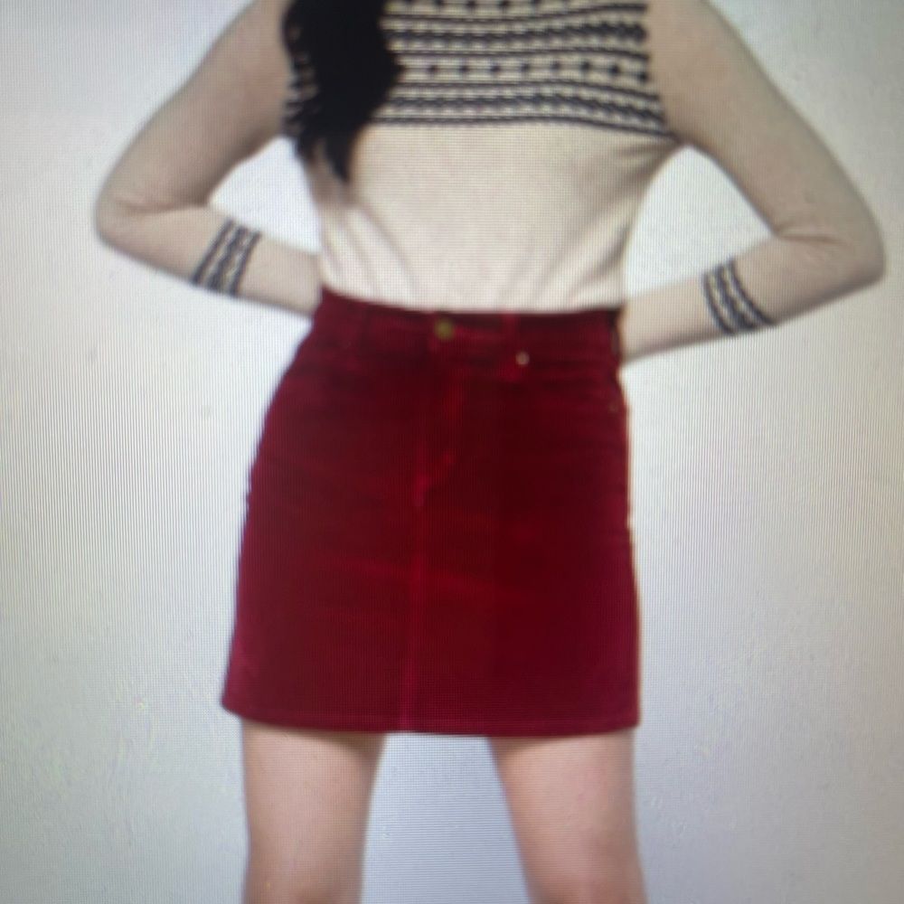 Stitch Fix Market & Spruce Adalee burgundy corduroy skirt 4P NWT